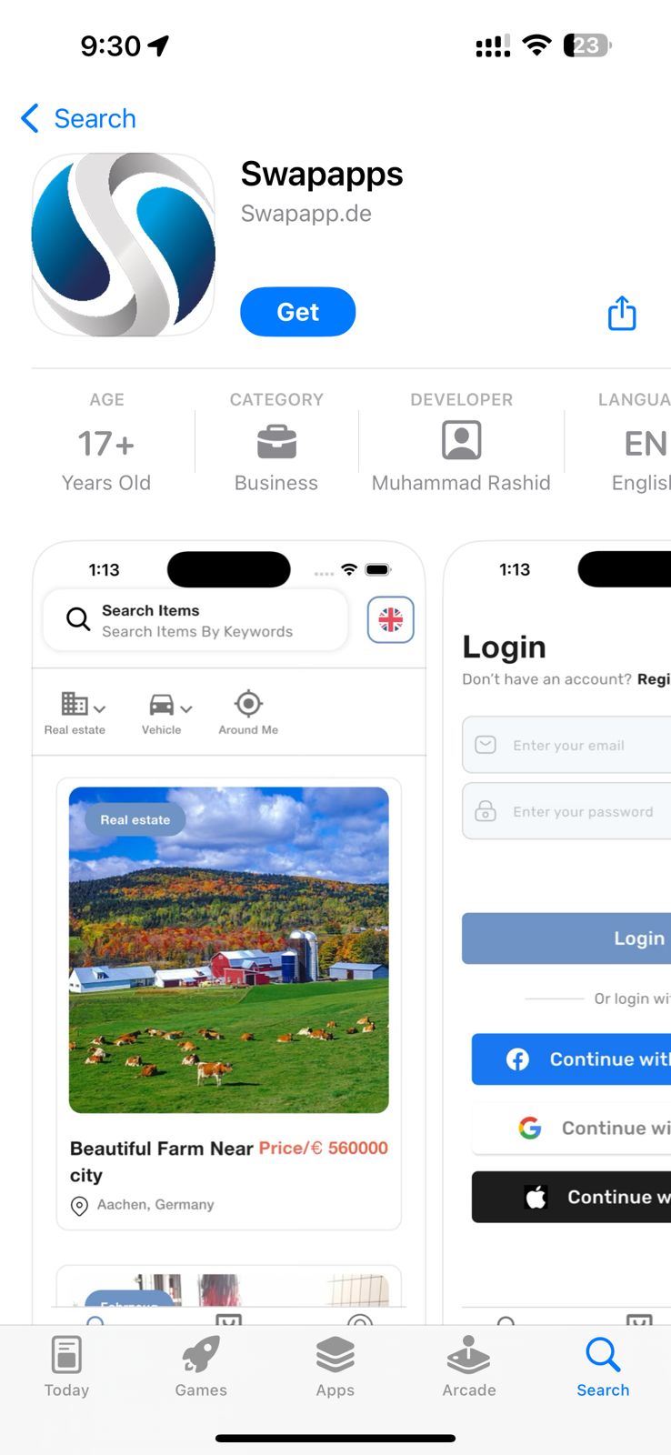 SwapApp Mobile Application